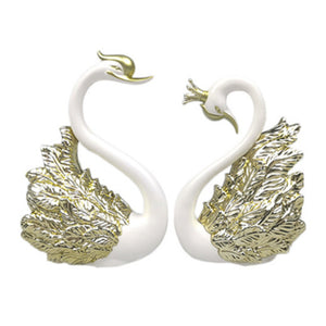 2pcs Swan Model Cute Figurine