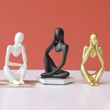 Abstract Thinker Resin Sculpture Miniature Statue