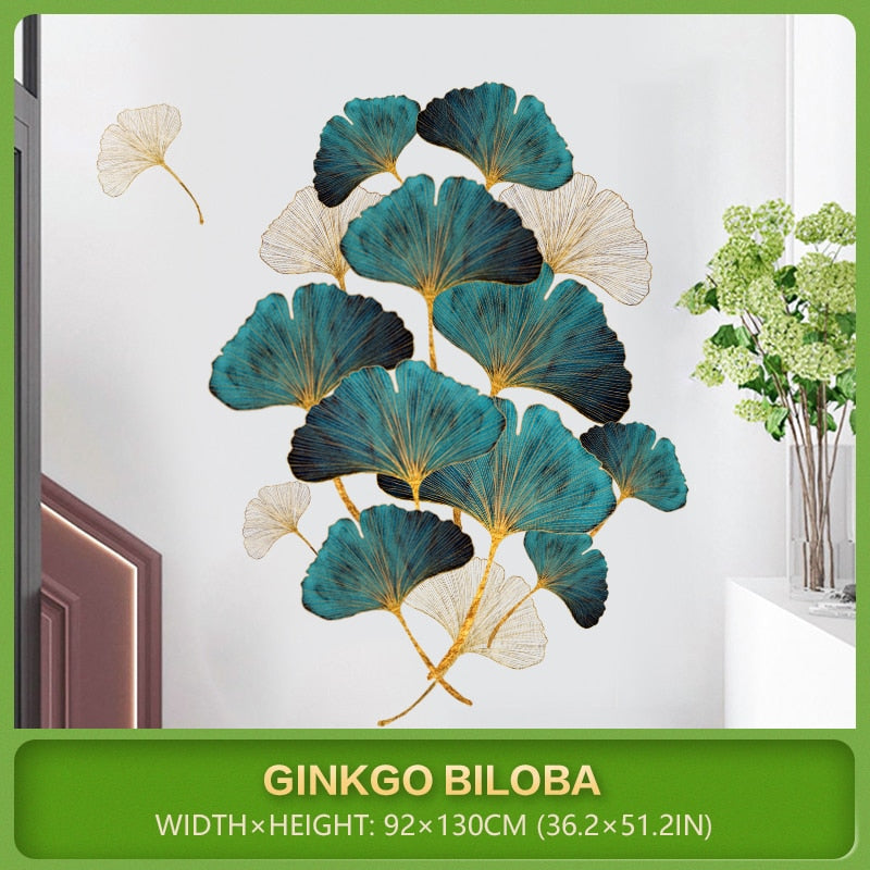 Large Size Ginkgo Biloba Wall Stickers