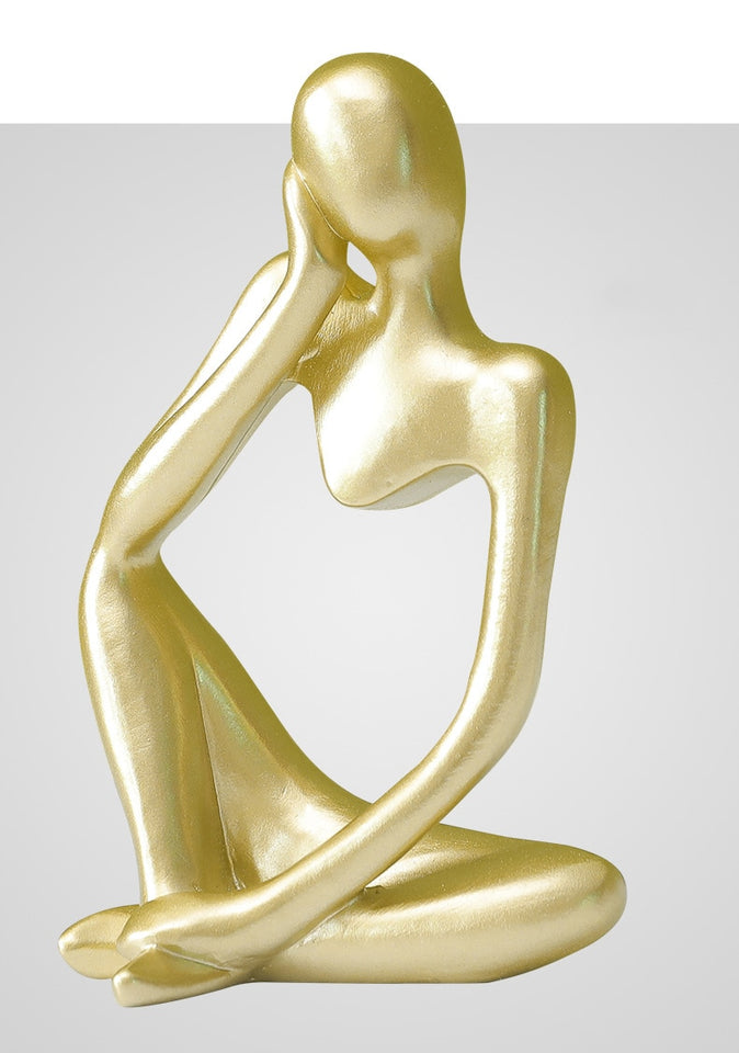 Abstract Thinker Resin Sculpture Miniature Statue