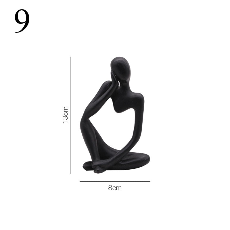 Abstract Thinker Resin Sculpture Miniature Statue