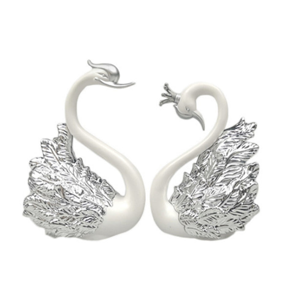 2pcs Swan Model Cute Figurine