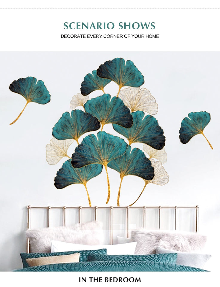 Large Size Ginkgo Biloba Wall Stickers