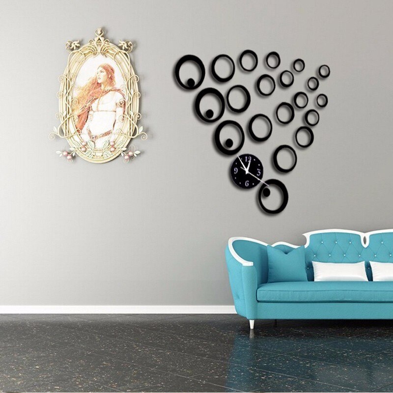 3D Quartz Acrylic Mirror Wall Clock