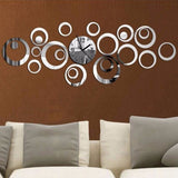 3D Quartz Acrylic Mirror Wall Clock