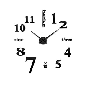 Quartz 3D DIY Large Wall Clock