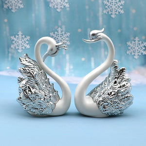 2pcs Swan Model Cute Figurine