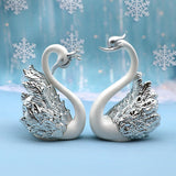 2pcs Swan Model Cute Figurine