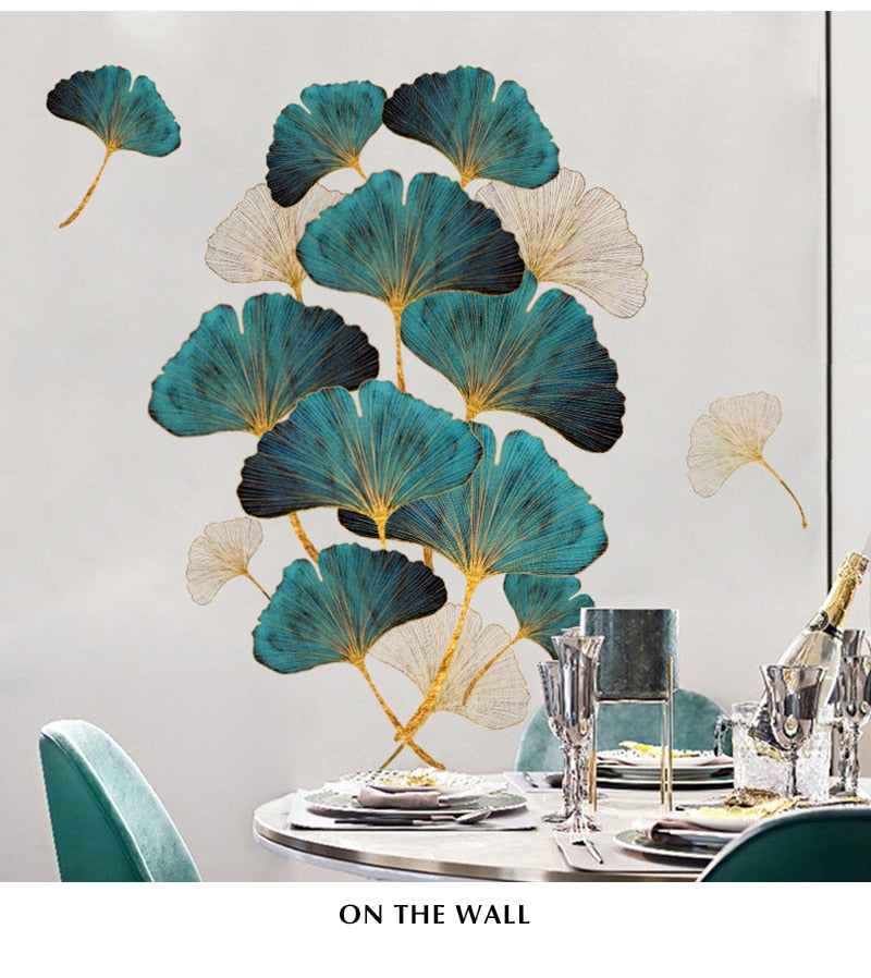 Large Size Ginkgo Biloba Wall Stickers