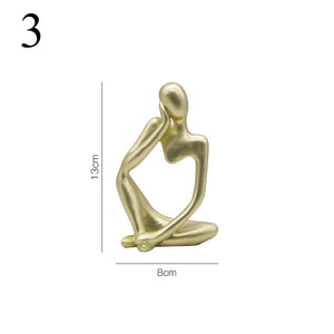 Abstract Thinker Resin Sculpture Miniature Statue