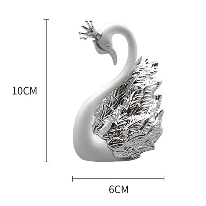 2pcs Swan Model Cute Figurine