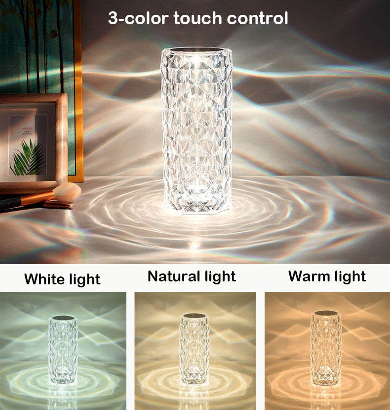 Crystal LED Lamp Touch Table Lamps