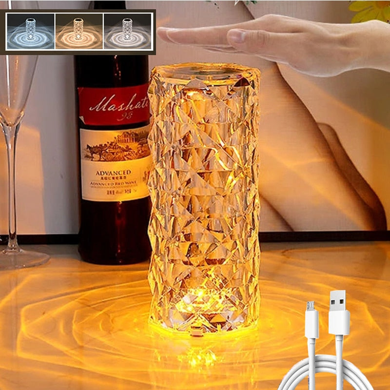 Crystal LED Lamp Touch Table Lamps