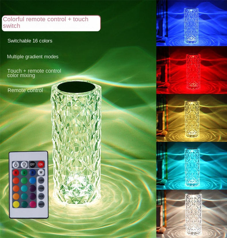 Crystal LED Lamp Touch Table Lamps