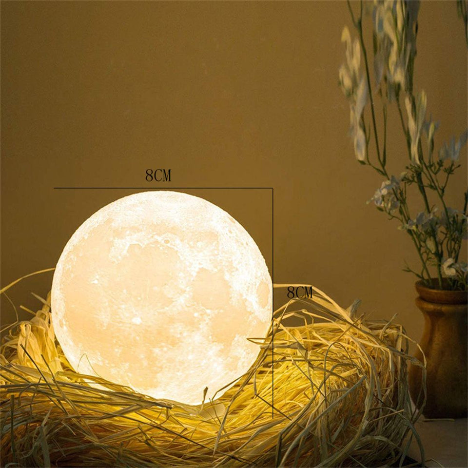 8CM LED Indoor Lighting Moon Lamp