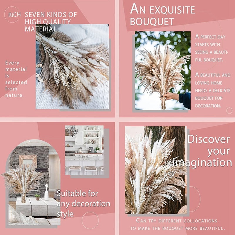 Natural Dried Pampas Grass Bouquet