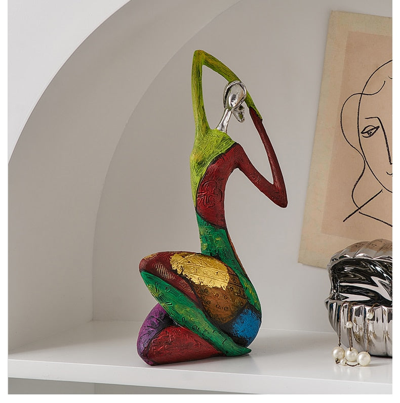 Resin Exotic Abstract Art Woman Figurine