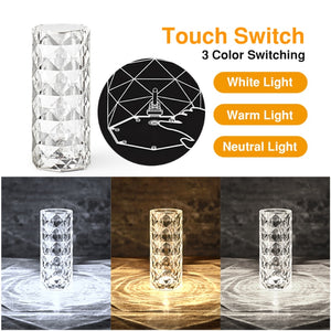 Crystal LED Lamp Touch Table Lamps