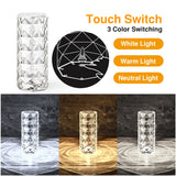 Crystal LED Lamp Touch Table Lamps